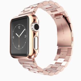 HOCO 메탈 로즈 골드 일체형 세트 DEFENDER SERIES PLATING BACK COVER FOR APPLE WATCH ROSE GOLDEN