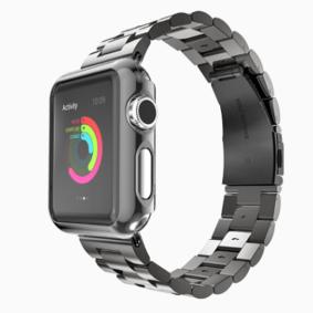 HOCO 메탈 블랙 밴드 세트 DEFENDER SERIES PLATING BACK COVER FOR APPLE WATCH BLACK